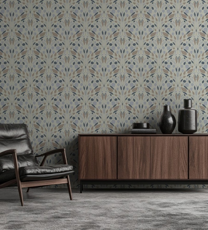 Picture of Fargesammensetning Leaves and Scallops big in Green - 1033001-03 - 04836-01